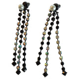 Dior black crystal earrings