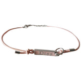 Dior pink metal necklaces