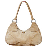 Prada brown suede handbag