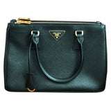 Prada galleria black leather handbag