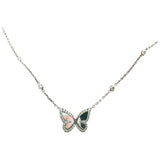 Messika butterfly silver white gold necklaces
