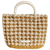 Loeffler Randall gold cotton handbag