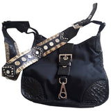 Prada black crocodile handbag
