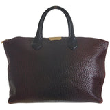 Burberry burgundy leather handbag