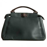 Fendi peekaboo blue leather handbag