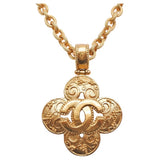 Chanel cc gold gold plated long necklaces