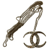 Chanel cc gold crystal pendants