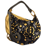 Fendi oyster brown leather handbag