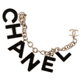Chanel black metal bracelets
