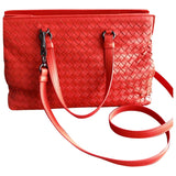 Bottega Veneta fourre-tout  red leather handbag