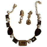 Oscar De La Renta gold crystal jewellery sets