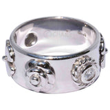 Chanel camélia silver white gold rings