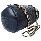 Chanel black leather handbag