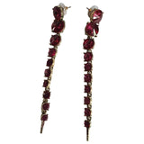Oscar De La Renta pink crystal earrings