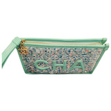 Chanel green plastic clutch bag