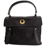 Yves Saint Laurent muse two black leather handbag