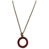 Louis Vuitton red metal necklaces