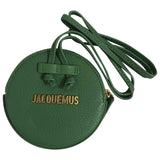 Jacquemus le pitchou green leather handbag
