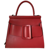 Boyy red leather handbag