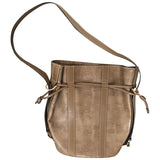 Lancel elsa sellier brown leather handbag