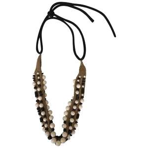 Marni beige metal necklaces