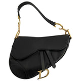 Dior saddle black leather handbag