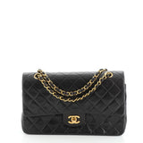 Chanel timeless/classique black leather handbag