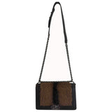 Chanel boy brown fur handbag