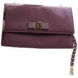 Salvatore Ferragamo pink patent leather handbag