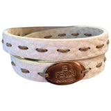 Fendi white leather bracelets