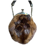 Fendi brown mink handbag