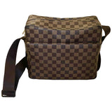 Louis Vuitton naviglio brown cloth bag