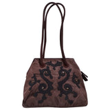 Prada brown cloth handbag