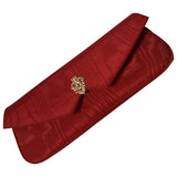 Rochas red silk clutch bag