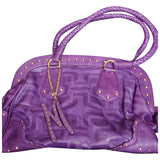 Guess purple leather handbag