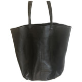 Maje black leather handbag