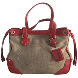 Prada red cloth handbag