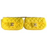 Chanel timeless/classique yellow leather handbag