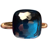 Pomellato nudo blue pink gold rings