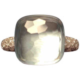 Pomellato nudo turquoise pink gold rings
