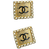 Chanel gold steel earrings
