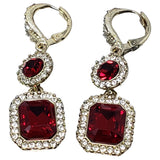 Givenchy red metal earrings
