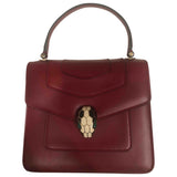 Bvlgari serpenti red leather handbag