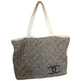 Chanel grey cotton handbag