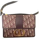 Dior 30 montaigne burgundy cloth handbag