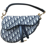 Dior saddle blue cloth handbag