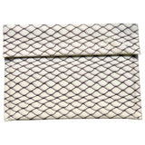 Mm6 white synthetic clutch bag