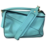 Loewe puzzle  green leather handbag