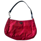 Prada tessuto  red cloth handbag