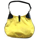 Prada tessuto  yellow cloth handbag